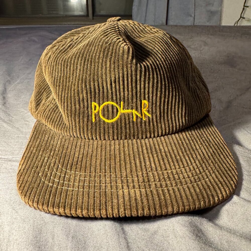 POLAR SKATE CO. VELVET VINTAGE CAP (BEIGE/BROWN)